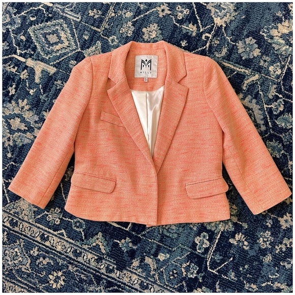 Milly Tweed Cropped Blazer 0 - Picture 1 of 13